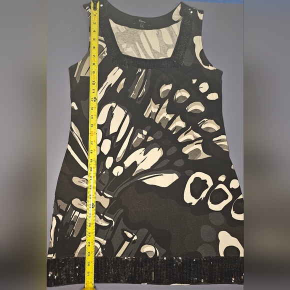 《EXPRESS》Floral Mini Dress 🥻👗《Large》 Sequin Neckline & Trim 🛒 - Picture 11 of 14